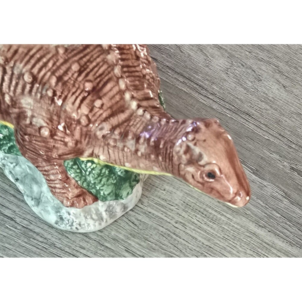 Rare!, Ceramic Vintage Dinosaur Planter Cool, Rare! Anklylosaurus 1993 - Picture 9 of 16